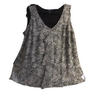 Alfani woman sleeveless black and white blouse 1X